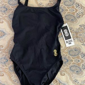 NWT vintage black one piece swimsuit